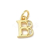 Brass Micro Pave Cubic Zirconia Charms KK-I382-03G-B-1
