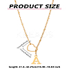 1Pc Letter & Heart Stainless Steel Lariat Necklaces for Women NJEW-LP0002-87G-A-2