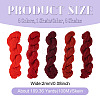 5 Skeins 5 Colors Red Color Theme Acrylic Fiber Yarn OCOR-TA0003-19A-4