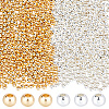 800Pcs 2 Colors Rack Plating Brass Beads KK-BBC0023-18-1