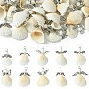 50Pcs 10 Styles Shell & Alloy Pendants PALLOY-CJ00044-9