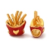 Cartoon Imitation Food Alloy Enamel European Beads FIND-U008-01G-A-1