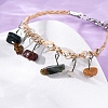 12Pcs 12 Colors Natural & Synthetic Gemstone Chip Charm Bracelets for Men Women BJEW-G743-03-3