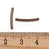 Brass Curved Tube Beads KK-B120-04F-R-3