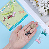 5Pcs 5 Colors Dog Bone Alloy Enamel Pendant Decoration HJEW-DR00137-4
