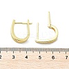 U-Shaped Brass Micro Pave Clear Cubic Zirconia Hoop Earrings EJEW-D311-024G-3