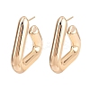 Brass Stud Earrings EJEW-H168-14C-G-4