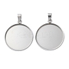 304 Stainless Steel Pendant Cabochon Settings X-STAS-L282-010P-09-1