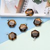 Natural Tiger Eye Pendants G-E487-95J-4