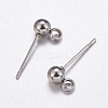 Non-Tarnish 304 Stainless Steel Ball Stud Earrings Findings LS-STAS-K146-017-4mm-1