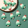 12Pcs Christmas Opaque Resin Pendants RESI-YW0004-83-2