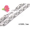 Non-Tarnish 201 Stainless Steel Byzantine Chain Necklaces LS-NJEW-V0292-05-1