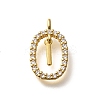 Brass Micro Pave Cubic Zirconia Pendants ZIRC-P123-01G-I01-1