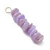 10Pcs 10 Colors Dyed Natural Freshwater Shell Nuggets Beaded Pendants PALLOY-JF04517-01-4