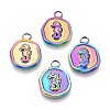 Ion Plating(IP) 304 Stainless Steel Pendants STAS-F282-07MC-1