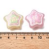 Transparent Printed Acrylic European Beads OACR-P033-05-4