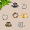 200 Sets 4 Colors Iron Grommet Eyelet Findings SCRA-GF0001-10A-03-7