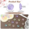 120Pcs 6 colors Transparent Acrylic Beads OACR-YW0002-33-3