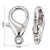 Platinum Plated Alloy Lobster Claw Clasps X-E105-NF-4
