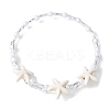 Synthetic Turquoise Beaded Bangles BJEW-JB11588-02-2