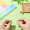 3432Pcs 12 Colors 8/0 Glow in the Dark Luminous Transparent Glass Round Seed Beads LUMI-CJ0001-01-3