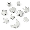 200Pcs 10 Styles Tibetan Style Alloy Beads TIBEB-CJ0001-25-3