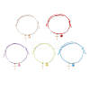 5Pcs Adjustable Waxed Polyester Cord Bracelets BJEW-JB11789-2