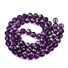 Baking Paint Transparent Glass Beads Strands X-DGLA-A035-T8mm-A09-3