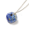 Natural Gemstone Pendant Necklace NJEW-JN03891-7