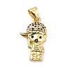 Brass Micro Pave Cubic Zirconia Pendants KK-H433-13B-G-1