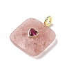 Natural Mixed Gemstone Faceted Pendants G-C274-03-3