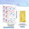 45Pcs 3 Styles Heart Print Plastic Cookies Storage Bags ABAG-TA0001-22-3