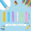 96Pcs 6 Colors Transparent Plastic Pencil Cap AJEW-CA0003-04-2