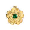 304 Stainless Steel Glass Pendants STAS-OY008-60G-1