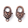 Tibetan Style Alloy Lobster Claw Clasps TIBE-T002-27R-NR-2