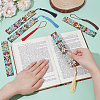 5Pcs Rectangle Shape Poplar Plywood Wooden Bookmarks AJEW-UN0002-47A-4