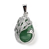 Natural Green Aventurine Teardrop Pendants G-G112-03P-06-1