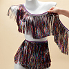 10M Polyester Fringe Ribbon with PET Tassels Trimming SRIB-WH0011-191-3
