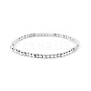 Gold-tone Miyuki Elastic Crystal Beaded Bracelet with Acrylic Tube Beads ST8926161-1
