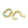 Rack Plated Brass Micro Pave Cubic Zirconia Clasps KK-Z039-06A-G-2