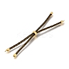 Braided Cotton Cord Slider Bracelet Making MAK-R001-01G-06-2