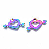 Ion Plating(IP) 201 Stainless Steel Pendants STAS-S119-135-3