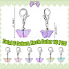 60Pcs 6 Colors Glass Pendant HJEW-PH01915-2