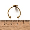 304 Stainless Steel Open Cuff Ring Components STAS-M057-01F-G-3
