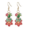 304 Stainless Steel Glass Dangle Earrings EJEW-JE06526-3