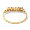 PVD Vacuum Plating Round Beaded 304 Stainless Steel Bangles BJEW-G700-08G-2