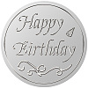 Round Plastic Silver Foil Embossed Picture Stickers DIY-WH20008-003-1