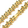 Rack Plating Brass Pave Cubic Zirconia Butterfly Link Necklaces NJEW-A031-03G-04-1