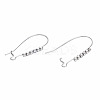 304 Stainless Steel Hoop Earrings Findings Kidney Ear Wires STAS-N092-138A-01-3