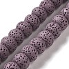 Natural Lava Rock Dyed Beads Strands G-Z036-B01-09-1